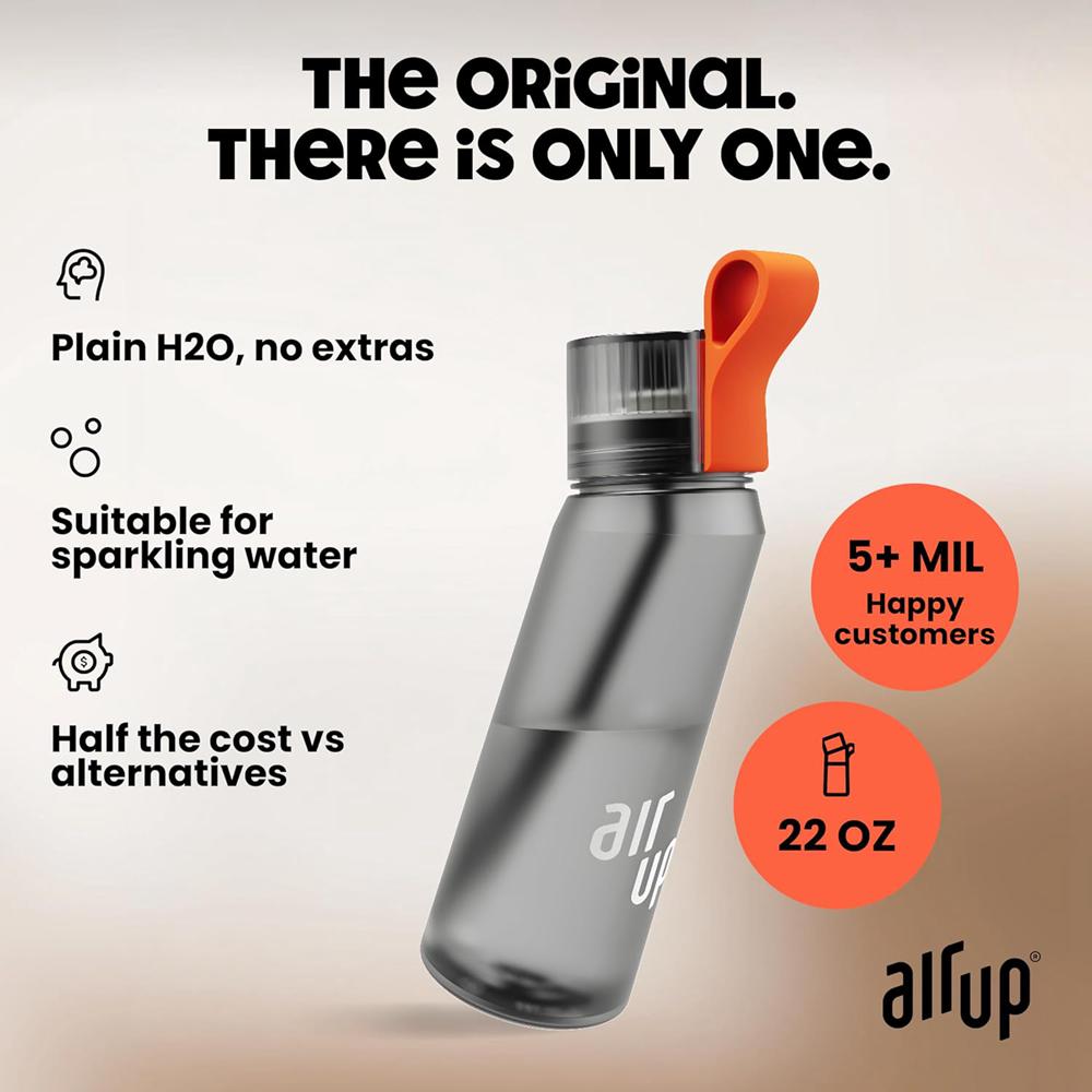 Charcoal Grey Air Up (22 oz) 5 scent pods & straw Bottles | UAE  1947-JOCZD