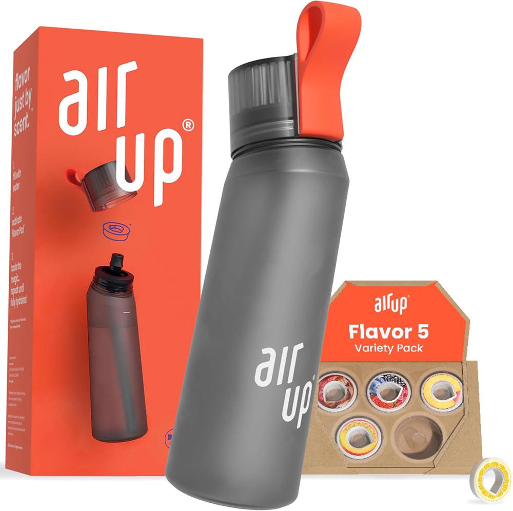 Charcoal Grey Air Up (22 oz) 5 scent pods & straw Bottles | UAE  1947-JOCZD