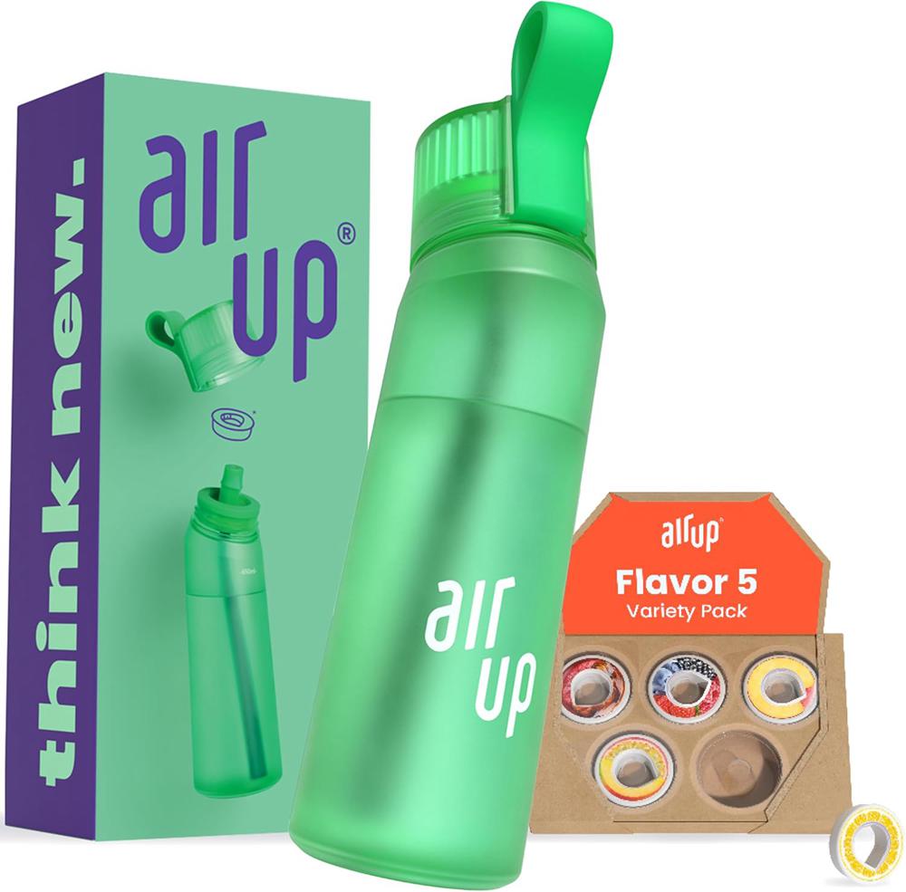 Vibrant Green Air Up (22 oz) 5 scent pods & straw Bottles | UAE  1045-KAITE